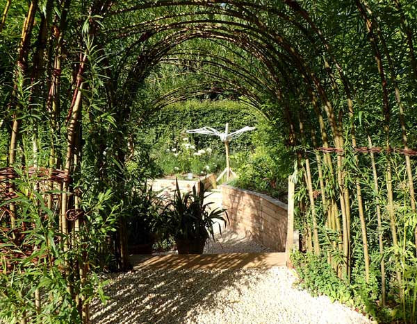 Das Flechten von lebender Silber-Weide: Hecke, Hütte ...