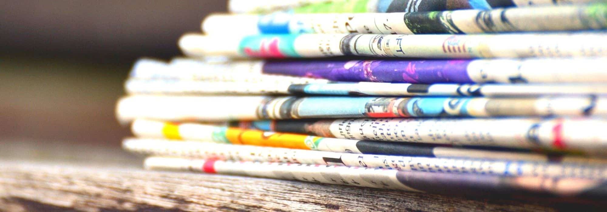 Zeitungspapier im Garten