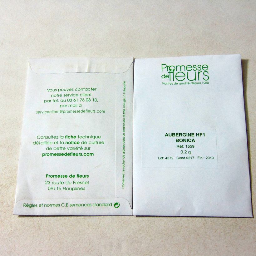 Example of Aubergine Bonica die Tüte mit 35 Samen ungefähr (0,2g) as you get