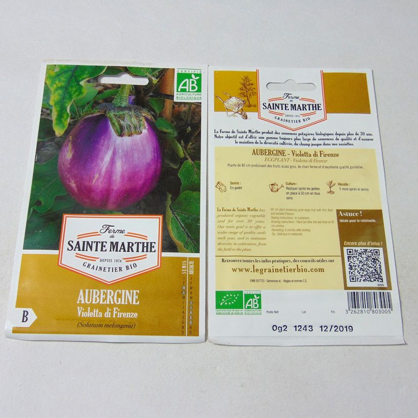 Example of Aubergine Violetta Di Firenze Bio die Tüte mit 50 Samen ungefähr (0.2g) as you get