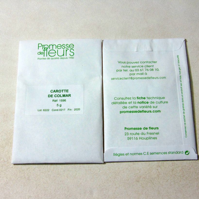 Example of Möhre Colmar à coeur rouge die Tüte mit 3600 Samen ungefähr (5g) as you get