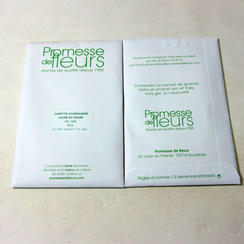 Example of Möhre jaune du Doubs die Tüte mit 18000 Samen ungefähr (25g) as you get