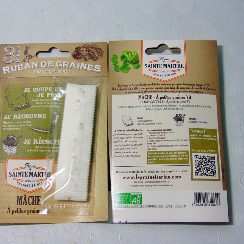 Example of Gewöhnlicher Feldsalat Vit (Saatband) Samen in Bändern as you get