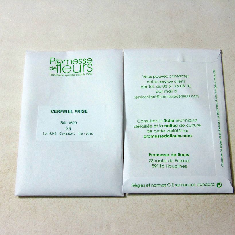 Example of Garten-Kerbel Crispum - Anthriscus cerefolium die Tüte mit 1700 Samen ungefähr (5g) as you get
