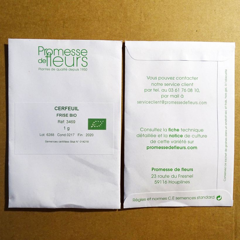 Example of Garten-Kerbel Crispum Bio - Anthriscus cerefolium die Tüte mit 500 Samen ungefähr (1,5g) as you get