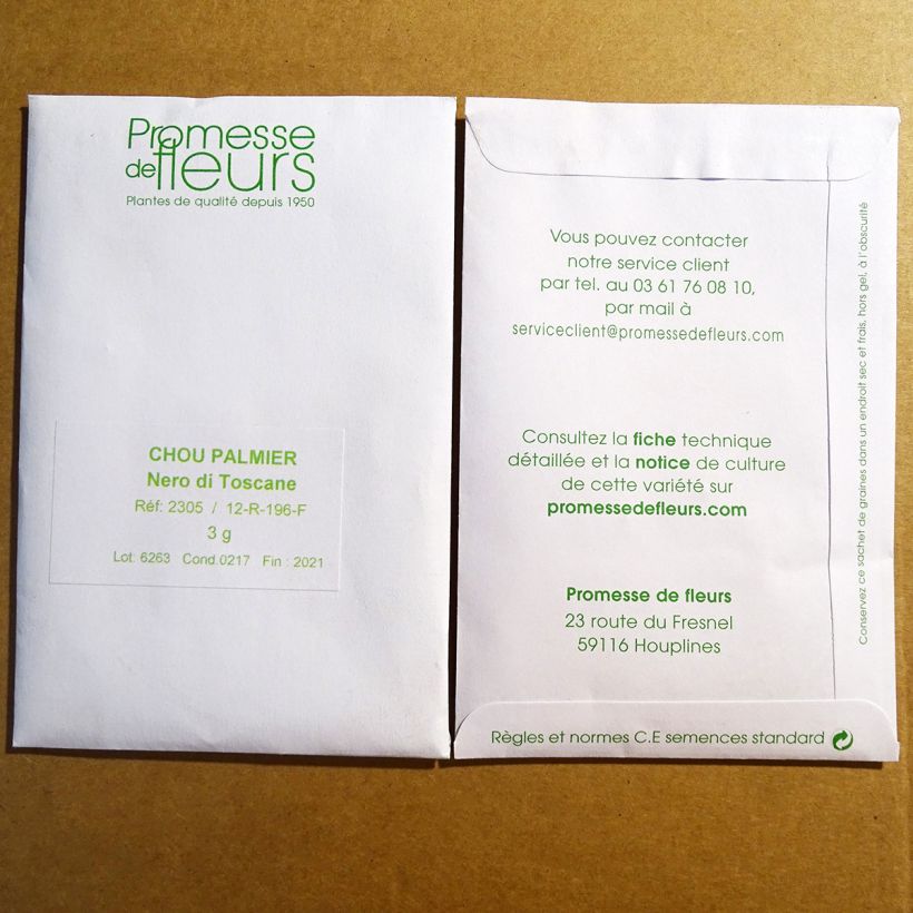 Example of Grünkohl Nero di Toscana die Tüte mit 700 Samen ungefähr (3g) as you get