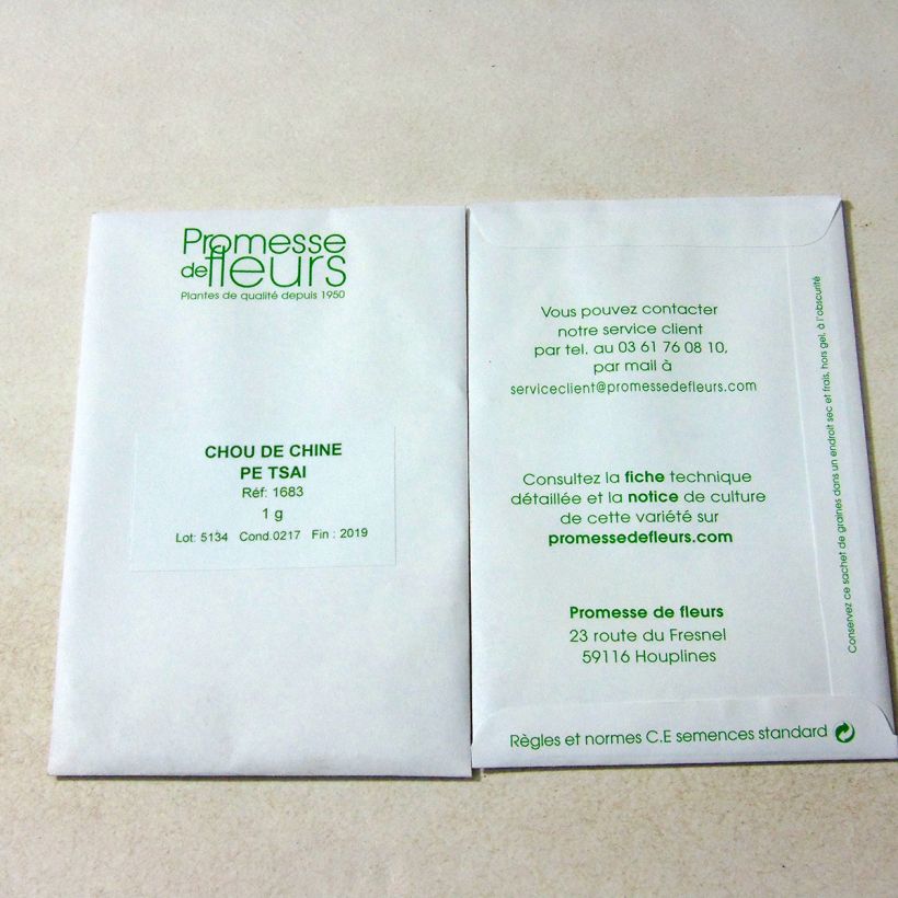 Example of China-Kohl Pe Tsaï die Tüte mit 400 Samen ungefähr (1g) as you get