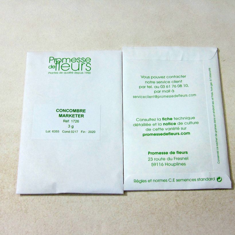 Example of Salat-Gurke Marketer die Tüte mit 100 Samen ungefähr (3g) as you get