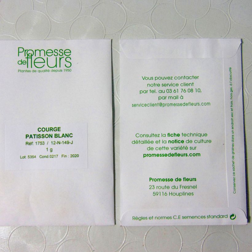 Example of Üfo-Kürbis Pâtisson blanc die Tüte mit 8 ? 10 Samen ungefähr (1g) as you get