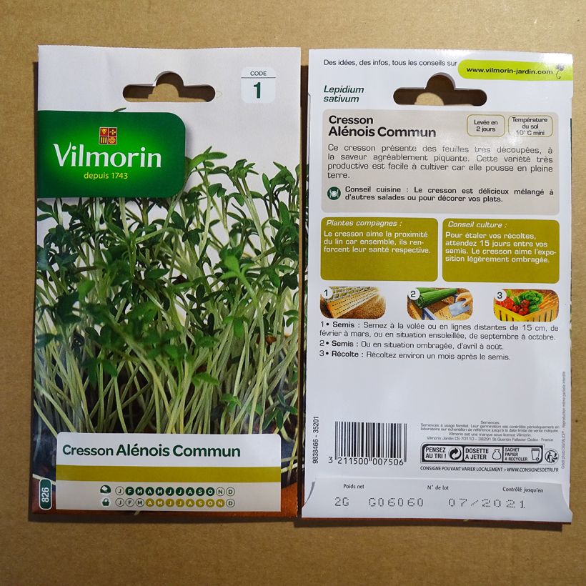 Example of Garten-Kresse - Vilmorin - Lepidium sativum die Tüte mit 800 Samen ungefähr (2g) as you get