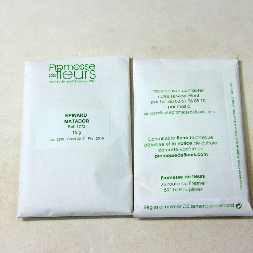 Example of Spinat Matador Foncé die Tüte mit 1000 Samen ungefähr (15g) as you get