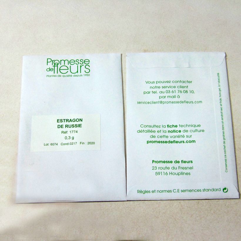 Example of Estragon - Artemisia redowski - dracunculoïdes die Tüte mit 1250 Samen ungefähr (0,3g) as you get