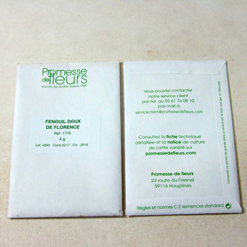 Example of Fenchel de Florence die Tüte mit 700 Samen ungefähr (4g) as you get