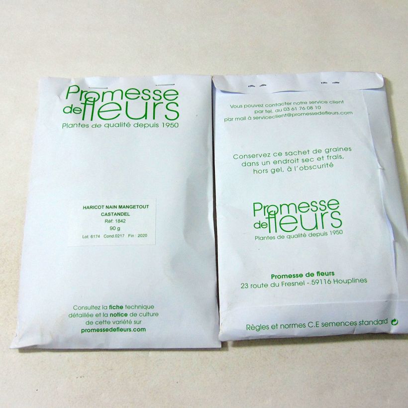 Example of Zwergbohne Castandel die Tüte mit 180 Samen ungefähr (90g) as you get