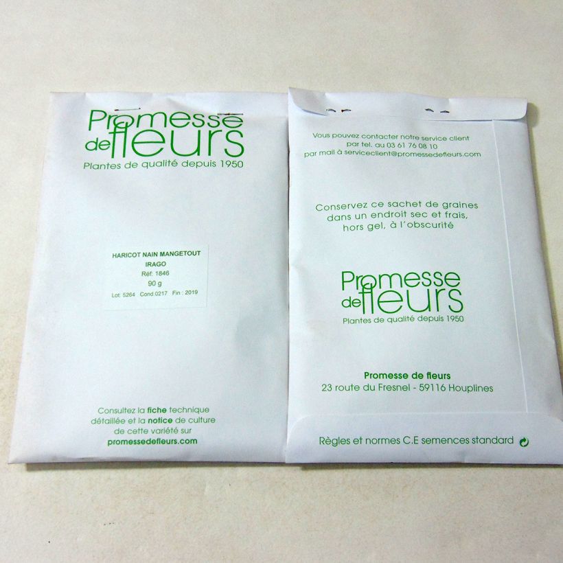 Example of Buschbohne Irago die Tüte mit Samen von 90 Gramm as you get