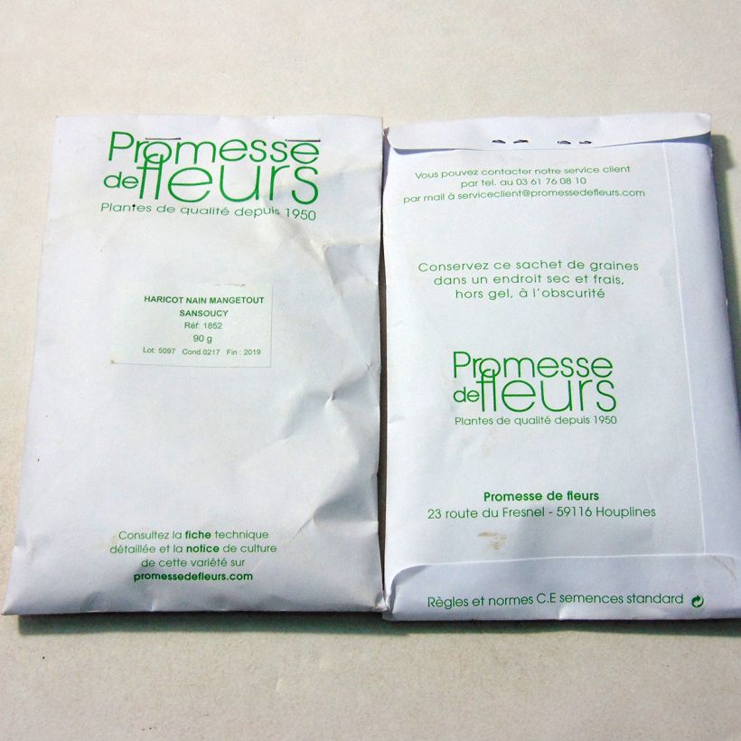 Example of Zwergbohne Sansoucy die Tüte mit 250 Samen ungefähr (90g) as you get