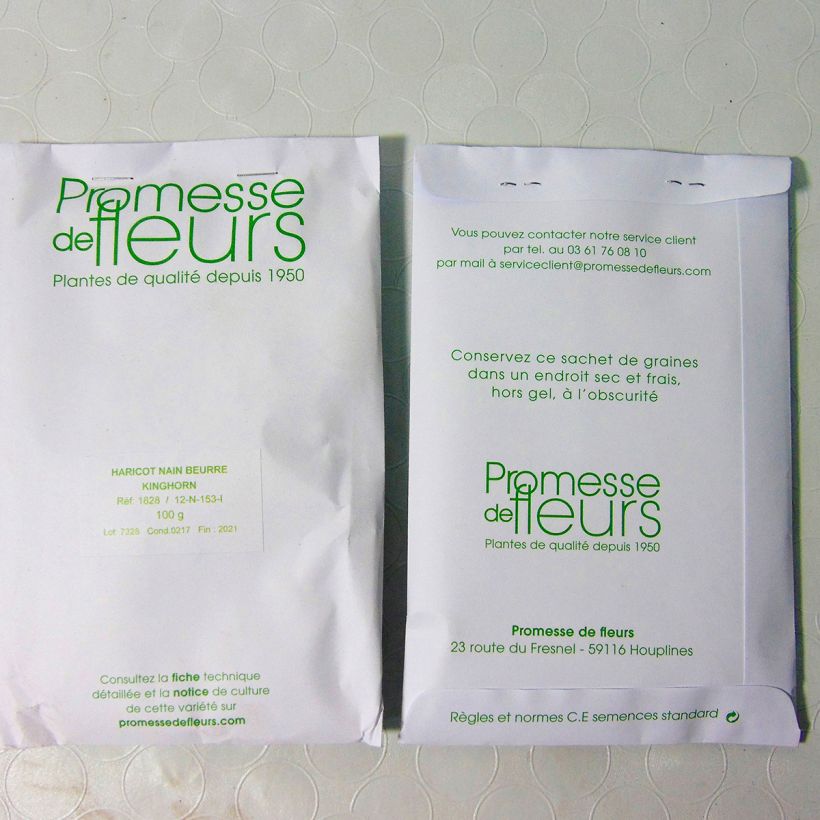 Example of Buschbohne Kinghorn die Tüte mit 300 Samen ungefähr (100g) as you get