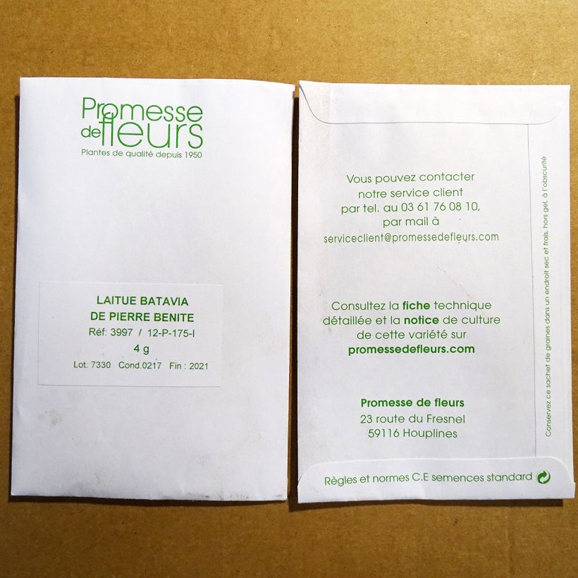 Example of Bataviasalat Pierre Bénite die Tüte mit 2500 Samen ungefähr (3g) as you get