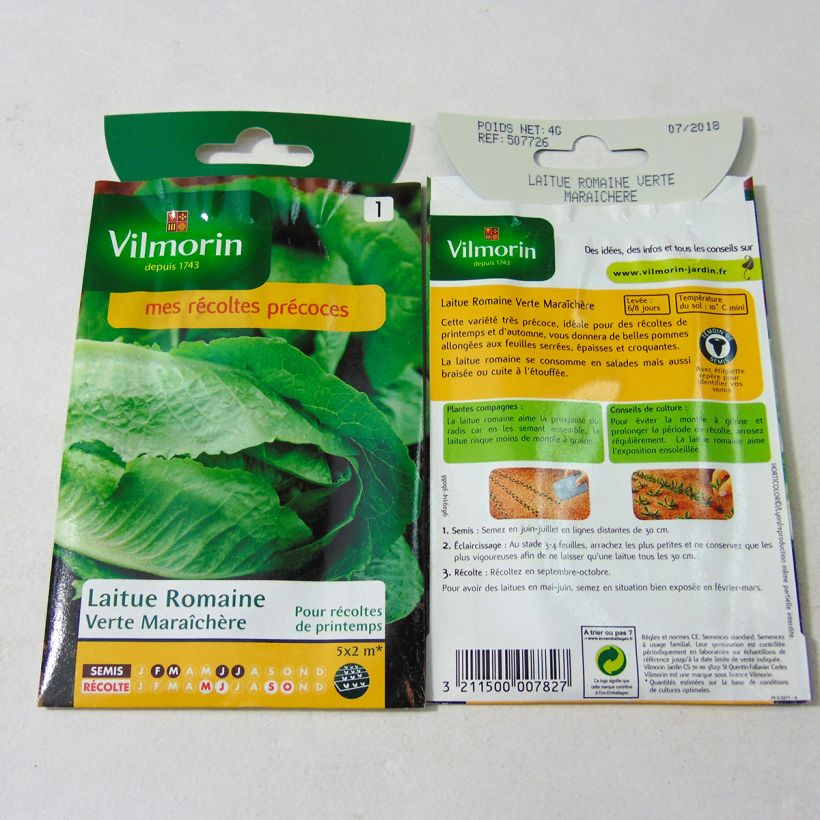 Example of Römersalat Verte maraîchère die Tüte mit 3200 Samen ungefähr (4g) as you get