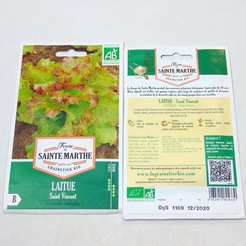 Example of Schnittsalat Saint Vincent Bio - Ferme de Sainte Marthe die Tüte mit 400 Samen ungefähr as you get