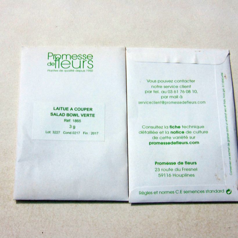Example of Schnittsalat Salad Bowl Verte die Tüte mit 2500 Samen ungefähr (3g) as you get