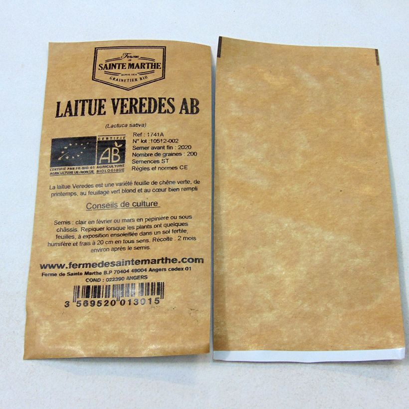 Example of Schnittsalat Veredes Bio - Ferme de Sainte Marthe die Tüte mit 200 Samen ungefähr as you get