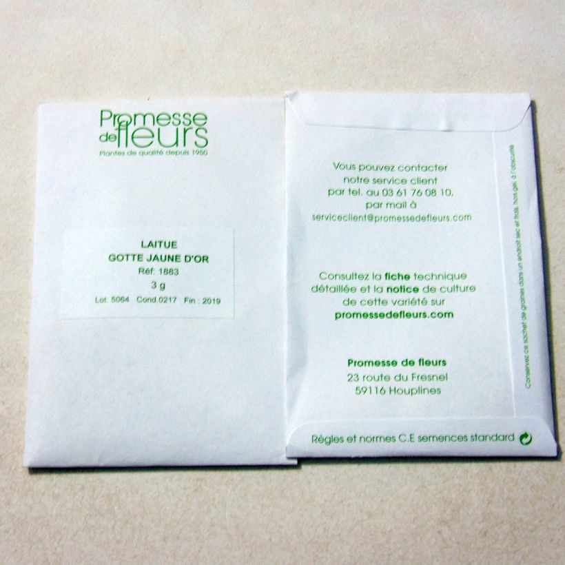 Example of Kopfsalat Gotte Jaune die Tüte mit 2500 Samen ungefähr (3g) as you get
