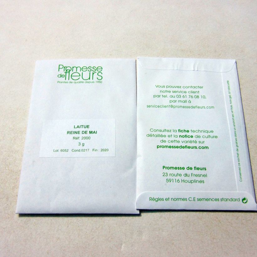 Example of Kopfsalat Reine de Mai die Tüte mit 2500 Samen ungefähr (3g) as you get