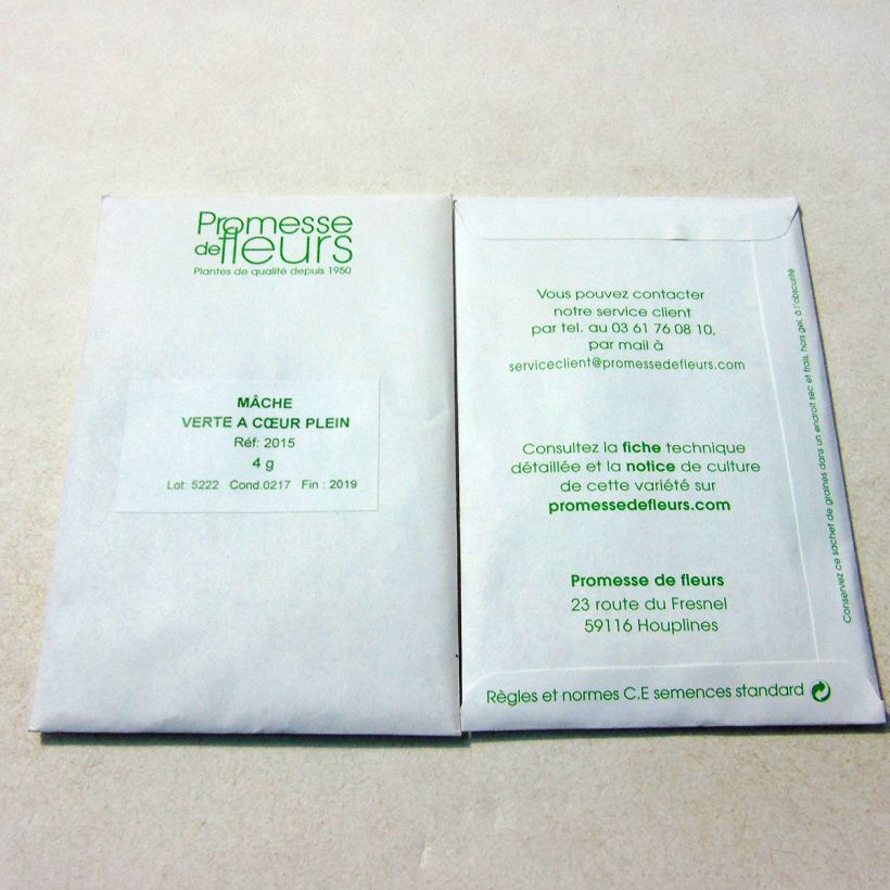 Example of Gewöhnlicher Feldsalat Verte à Coeur Plein die Tüte mit 3000 Samen ungefähr (4g) as you get