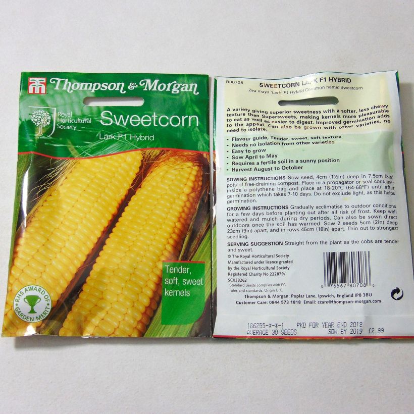 Example of Mais Lark die Tüte mit 30 Samen ungefähr as you get