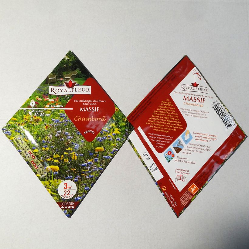 Beispiel eines Exemplars von Beetmischung Chambord - Beutel 3 m2 die Tüte mit Samen von 3.5 Gramm wie geliefert