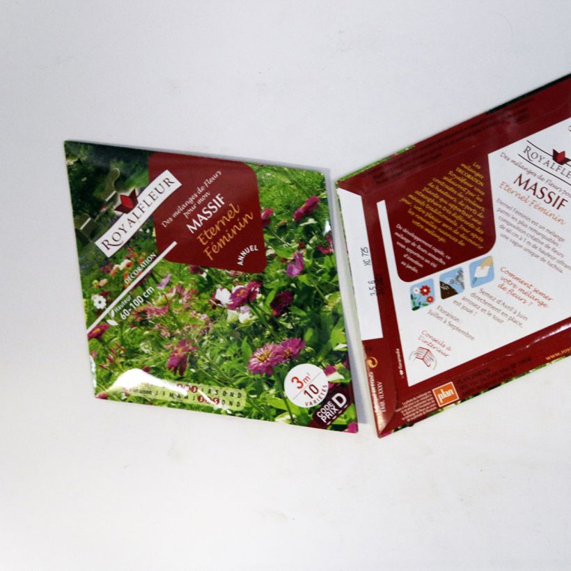 Beispiel eines Exemplars von Staudenmischung Ewig weiblich - Beutel für 3 m2 die Tüte mit Samen von 3.5 Gramm wie geliefert