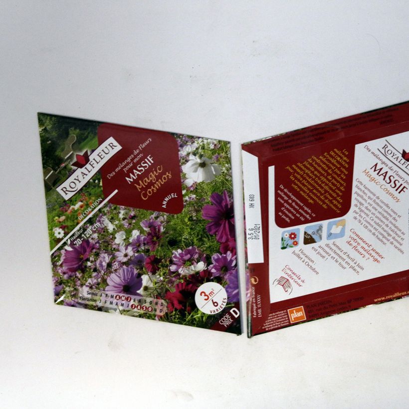 Beispiel eines Exemplars von Mischung für Beete Magic Cosmos - Beutel 3m2 die Tüte mit Samen von 3.5 Gramm wie geliefert
