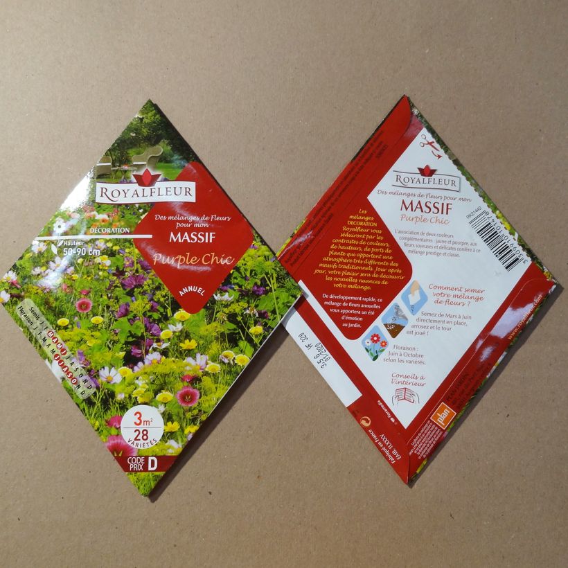 Beispiel eines Exemplars von Purple Chic Beetmischung - Beutel 3 m2 die Tüte mit Samen von 3.5 Gramm wie geliefert