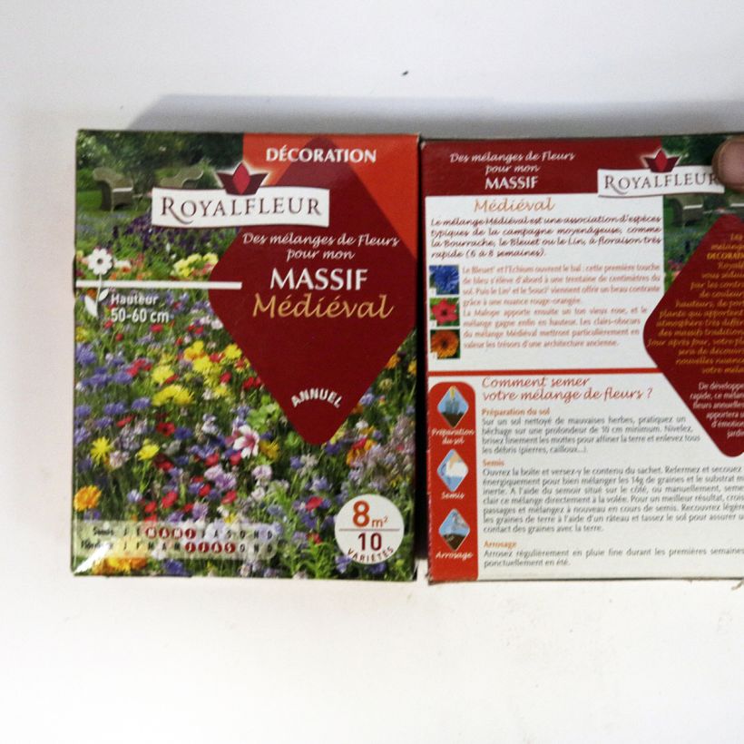 Beispiel eines Exemplars von Mischung für mittelalterliches Blumenbeet - 8 m² Schachtel die Tüte mit Samen von 14 Gramm wie geliefert