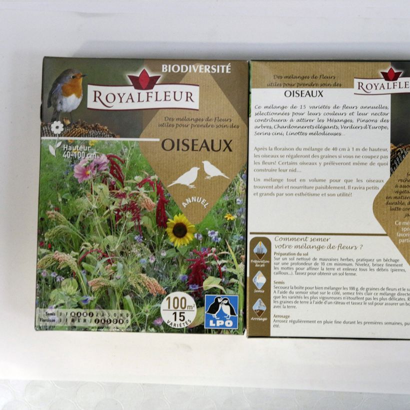 Example of Vogelfutter-Mischung - 100 m2 Box die Tüte mit Samen von 100 Gramm as you get