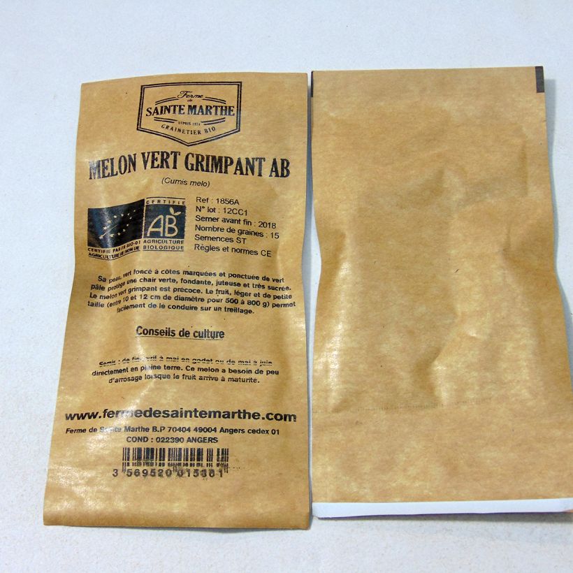 Example of Melone vert grimpant Bio - Ferme de Sainte Marthe die Tüte mit 15 Samen ungefähr as you get