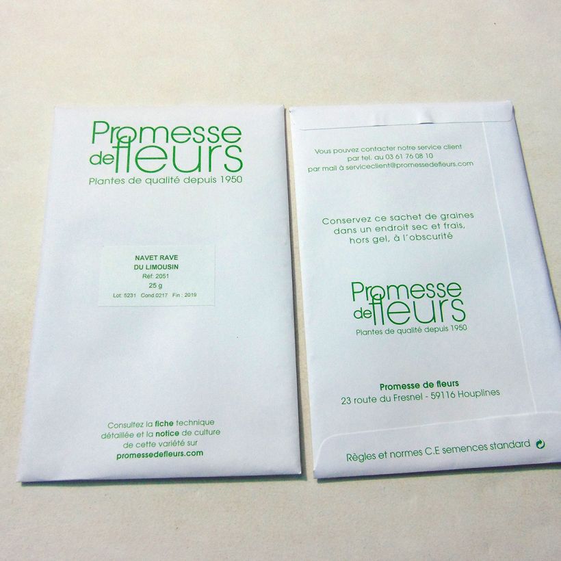 Example of Rübe Rave du Limousin die Tüte mit 7500 Samen ungefähr (25g) as you get