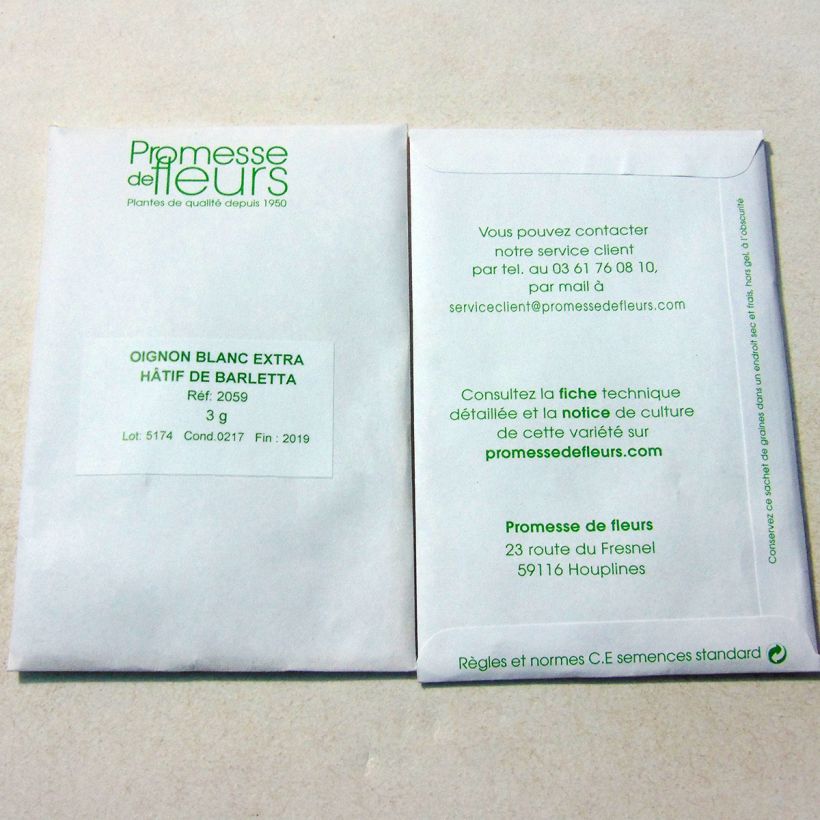 Beispiel eines Exemplars von Zwiebeln Barletta die Tüte mit 600 Samen ungefähr (3g) wie geliefert