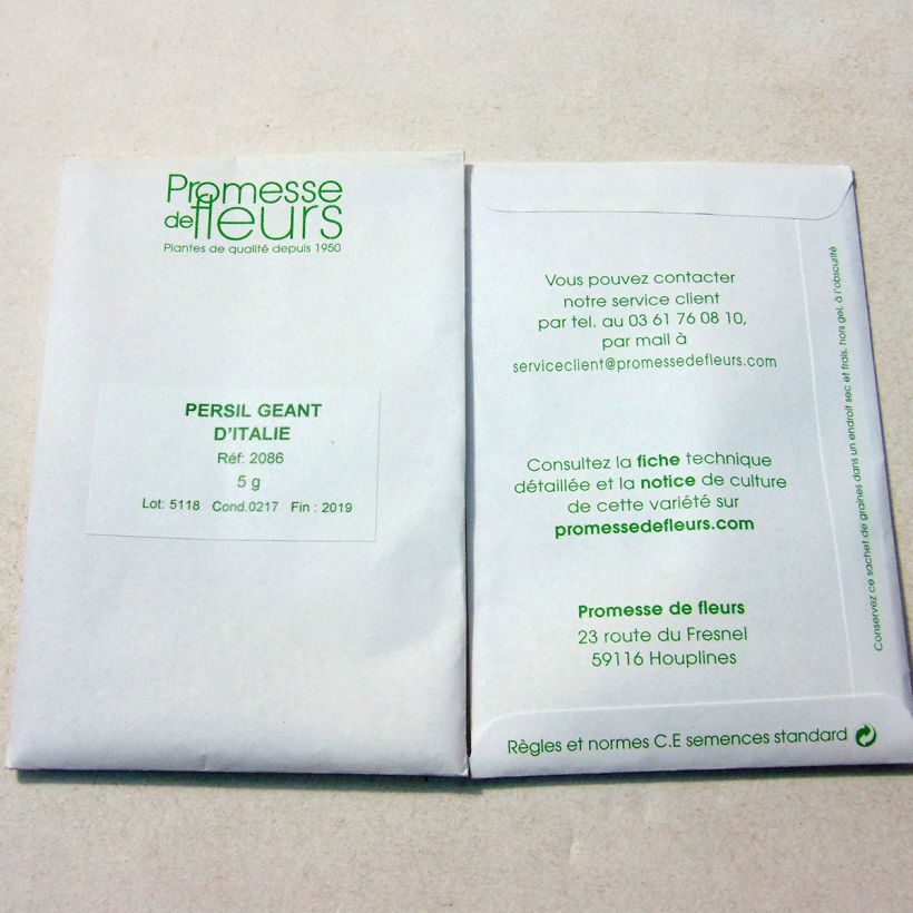 Example of Garten-Petersilie Géant d'Italie die Tüte mit 1700 Samen ungefähr (5g) as you get