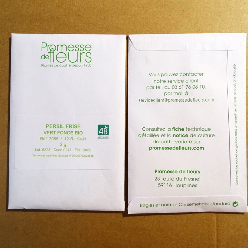 Example of Garten-Petersilie Vert foncé die Tüte mit 2500 Samen ungefähr (5g) as you get