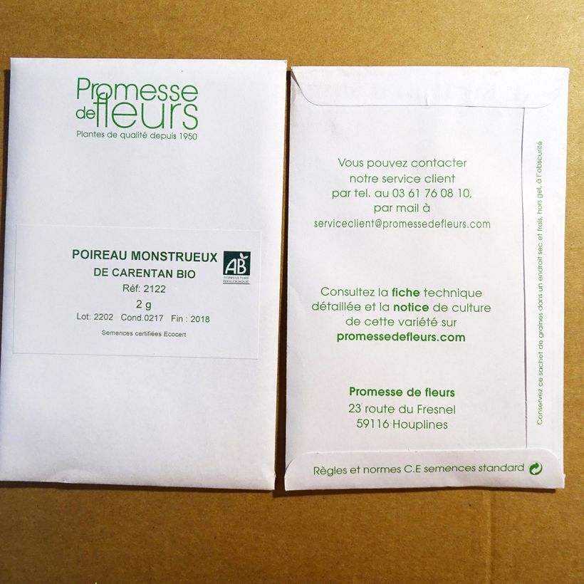 Example of Lauch-Porree Monstrueux de Carentan Bio die Tüte mit 500 Samen ungefähr (2g) as you get