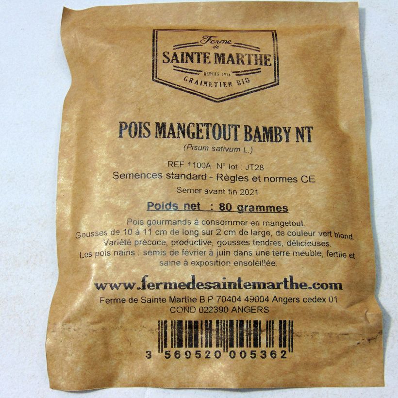 Example of Zwergerbse Bamby - Ferme de Sainte Marthe die Tüte mit 240 Samen ungefähr (80g) as you get