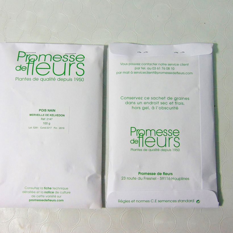Example of Zwergerbse Merveille de Kelvedon die Tüte mit 250-350 Samen ungefähr (100g) as you get