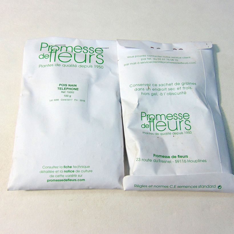 Example of Markerbse Téléphone die Tüte mit 250-350 Samen ungefähr (100g) as you get