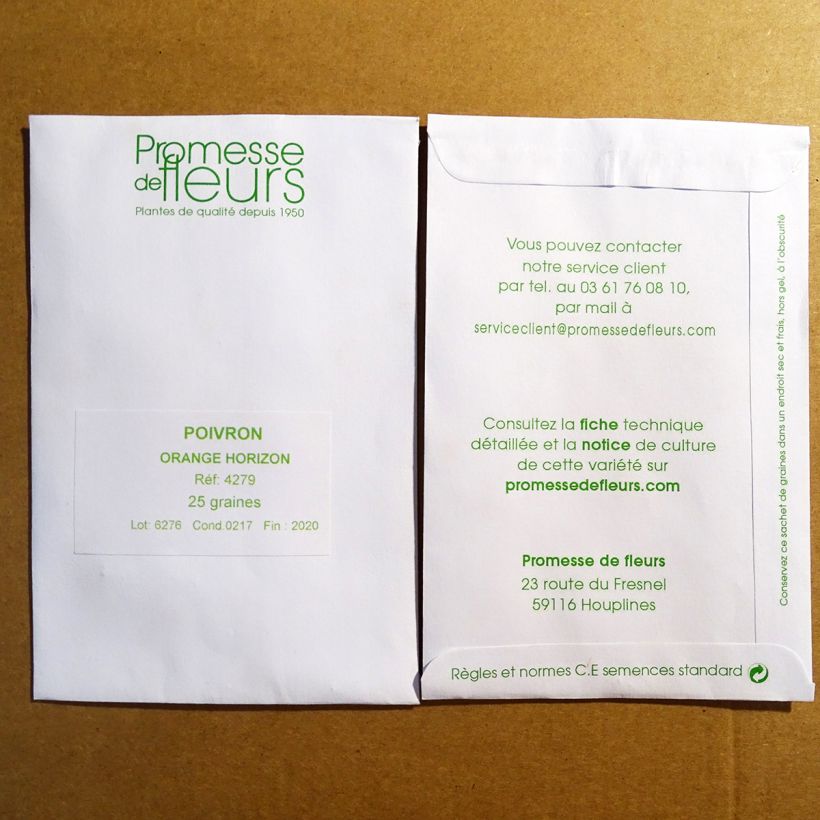 Example of Paprika Orange Horizon die Tüte mit 25 Samen ungefähr as you get