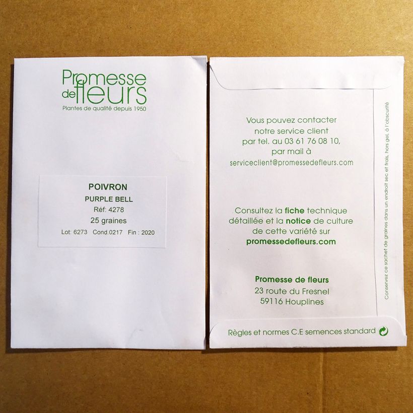 Example of Paprika Purple Bell die Tüte mit 25 Samen ungefähr as you get