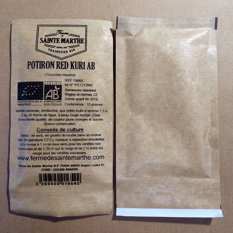 Example of Riesen-Kürbis Red Kuri Bio - Ferme de Sainte Marthe die Tüte mit 15 Samen ungefähr as you get