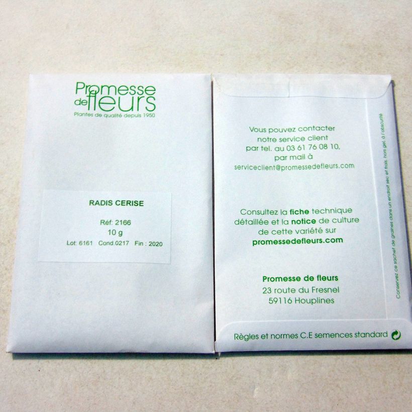 Beispiel eines Exemplars von Rettich Cerise die Tüte mit 1000 Samen ungefähr (10g) wie geliefert