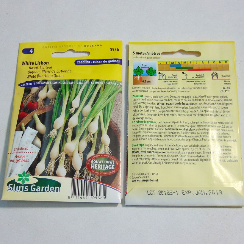 Example of Weisse-Zwiebel Blanc de Lisbonne (Samenband) die Tüte mit Samen von 5 Gramm as you get